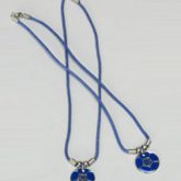 Numbered Royal Blue Soccer Number Necklace