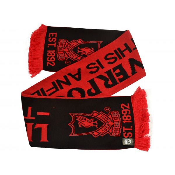 Liverpool Red & Black "This Is Anfield" Scarf