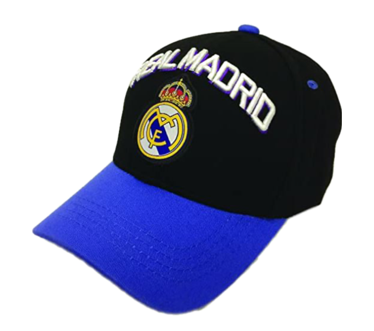 Real Madrid Cap Black/Blue - Adjustable Fit - Authentic - Embroidered Detail
