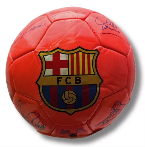 FC Barcelona Size 2 Autographed Mini-Ball