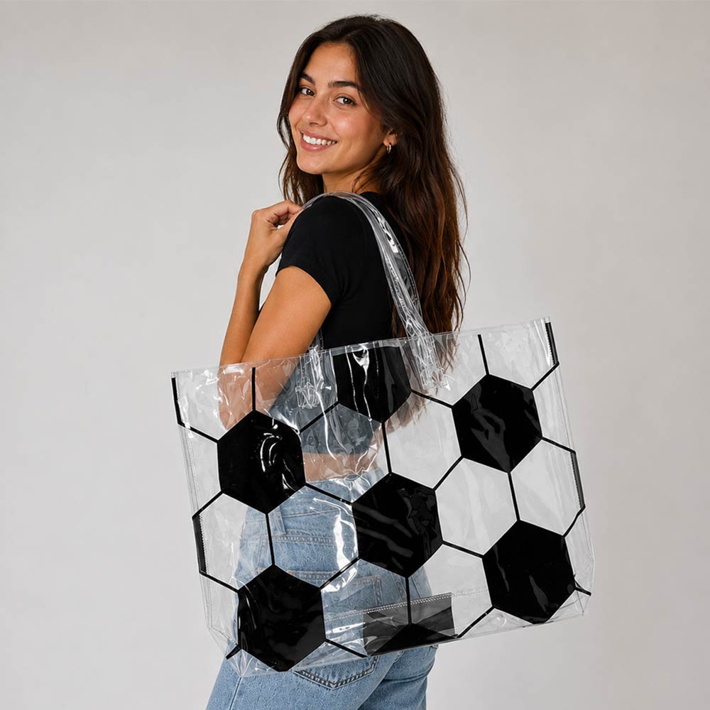 Clear Soccer Tote Bag
